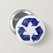 Blaue Wolke, die Knopf recycelt Button (Vorne & Hinten)