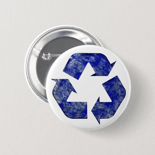 Blaue Wolke, die Knopf recycelt Button (Vorne & Hinten)