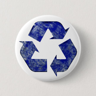 Blaue Wolke, die Knopf recycelt Button