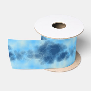 Blaue Wolke Kunst Satinband