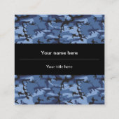 Blaue Wolke, Militärmuster, Armee Quadratische Visitenkarte (Rückseite)