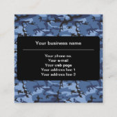 Blaue Wolke, Militärmuster, Armee Quadratische Visitenkarte (Vorderseite)