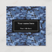 Blaue Wolke, Militärmuster, Armee Quadratische Visitenkarte (Rückseite)