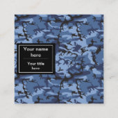 Blaue Wolke, Militärmuster, Armee Quadratische Visitenkarte (Rückseite)