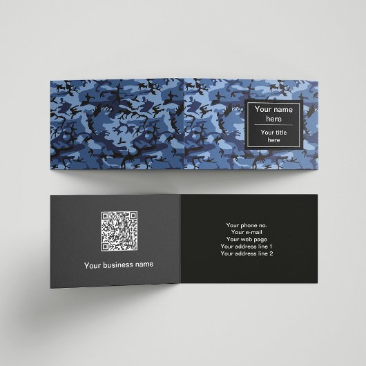 Blaue Wolke, Militärmuster, Armee Visitenkarten