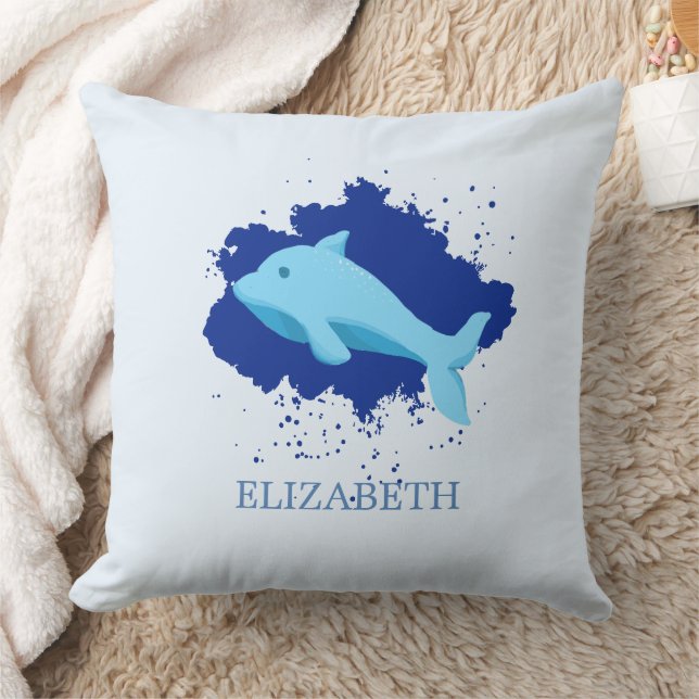 Blaue Wolke mit Walnamen, kundenspezifisch Kissen (Decke)