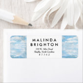 Blaue Wolken aus Himmel und Ozean Wasserfarbe gest (Insitu)