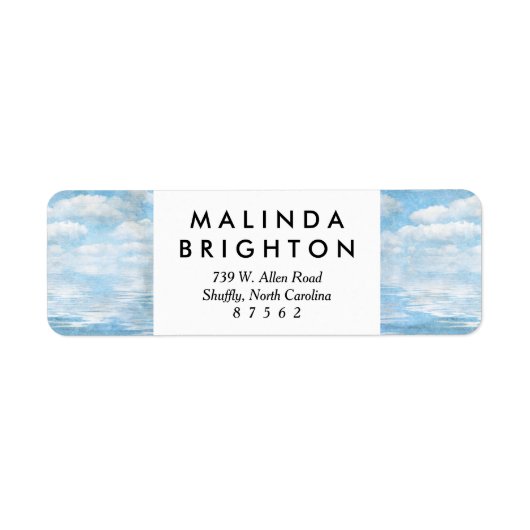 Blaue Wolken aus Himmel und Ozean Wasserfarbe gest (Vorne)