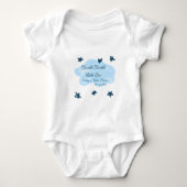 Blaue Wolken blinkeln Twinkle Little Star Baby Sho Baby Strampler (Vorderseite)