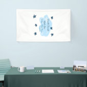 Blaue Wolken blinkeln Twinkle Little Star Baby Sho Banner (Messeveranstaltung)