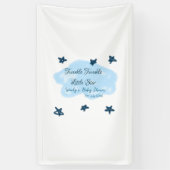 Blaue Wolken blinkeln Twinkle Little Star Baby Sho Banner (Vertikal)