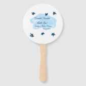 Blaue Wolken blinkeln Twinkle Little Star Baby Sho Fächer (Rückseite)