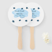 Blaue Wolken blinkeln Twinkle Little Star Baby Sho Fächer (Vorne und Hinten)