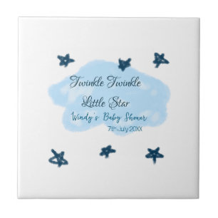 Blaue Wolken blinkeln Twinkle Little Star Baby Sho Fliese