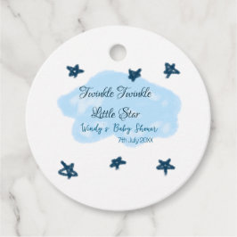 Blaue Wolken blinkeln Twinkle Little Star Baby Sho Geschenkanhänger