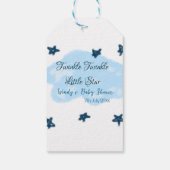 Blaue Wolken blinkeln Twinkle Little Star Baby Sho Geschenkanhänger (Rückseite)