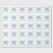 Blaue Wolken blinkeln Twinkle Little Star Baby Sho Geschenkpapier (Flach)