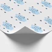 Blaue Wolken blinkeln Twinkle Little Star Baby Sho Geschenkpapier (Ecke)