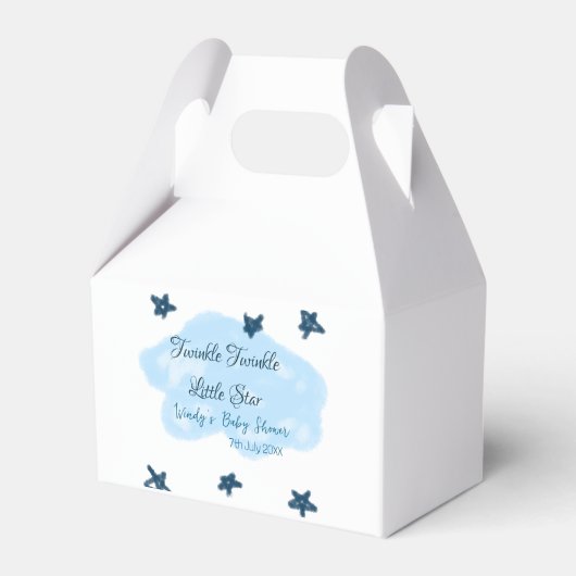 Blaue Wolken blinkeln Twinkle Little Star Baby Sho Geschenkschachtel (Vorderseite)