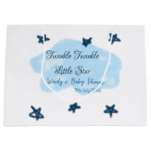 Blaue Wolken blinkeln Twinkle Little Star Baby Sho Große Geschenktüte