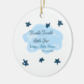Blaue Wolken blinkeln Twinkle Little Star Baby Sho Keramik Ornament (Links)