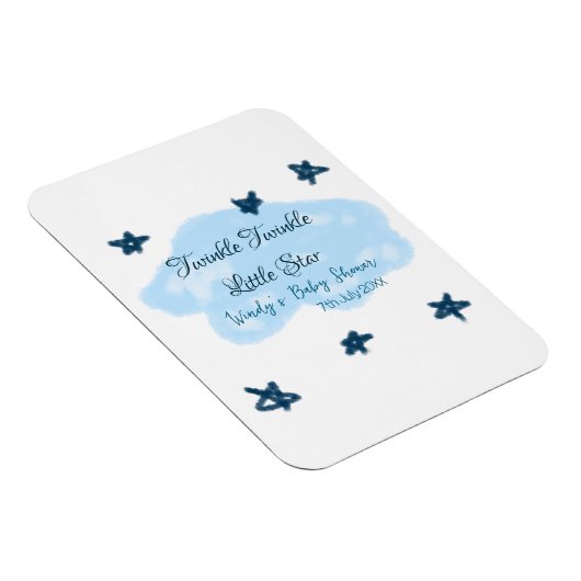Blaue Wolken blinkeln Twinkle Little Star Baby Sho Magnet (Rechte Seite)