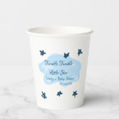 Blaue Wolken blinkeln Twinkle Little Star Baby Sho Pappbecher (Rückseite)