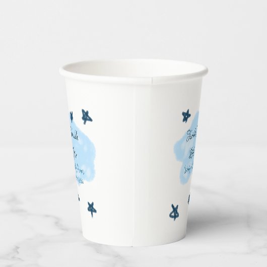 Blaue Wolken blinkeln Twinkle Little Star Baby Sho Pappbecher (Rechts)