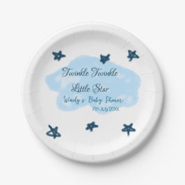 Blaue Wolken blinkeln Twinkle Little Star Baby Sho Pappteller