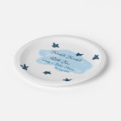 Blaue Wolken blinkeln Twinkle Little Star Baby Sho Pappteller (Schrägansicht)