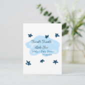 Blaue Wolken blinkeln Twinkle Little Star Baby Sho Postkarte (Stehend Vorderseite)