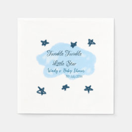Blaue Wolken blinkeln Twinkle Little Star Baby Sho Serviette