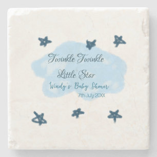 Blaue Wolken blinkeln Twinkle Little Star Baby Sho Steinuntersetzer