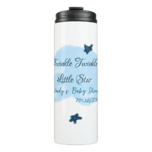 Blaue Wolken blinkeln Twinkle Little Star Baby Sho Thermosbecher