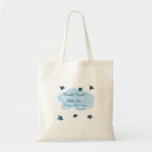 Blaue Wolken blinkeln Twinkle Little Star Baby Sho Tragetasche (Vorne)
