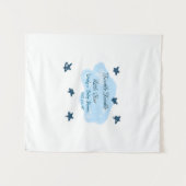 Blaue Wolken blinkeln Twinkle Little Star Baby Sho Wandteppich (Vorderseite (Horizontal))