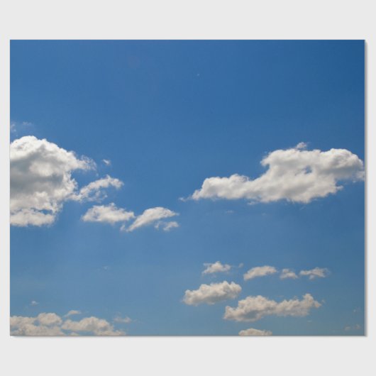Blaue Wolken Geschenkpapier (Flach)