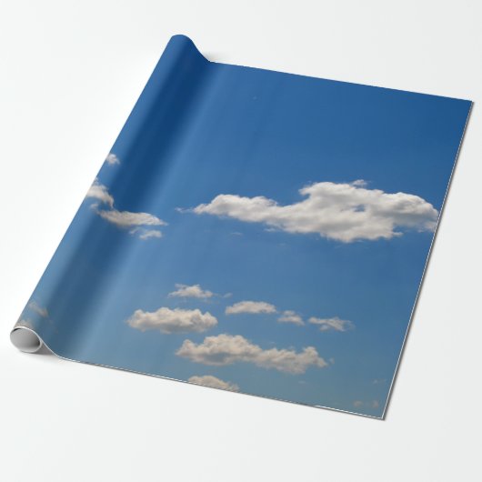 Blaue Wolken Geschenkpapier (Ungerollt)
