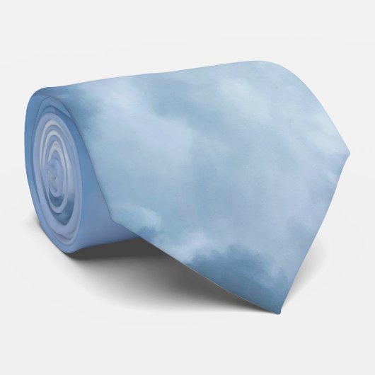 Blaue Wolken Krawatte (Gerollt)