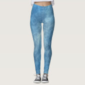Blaue Wolken Leggings (Vorderseite)