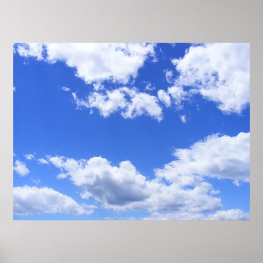 Blaue Wolken Poster (Vorne)