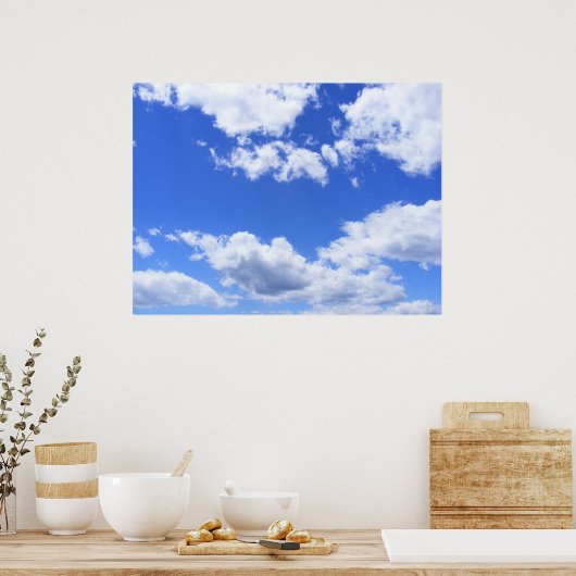 Blaue Wolken Poster (Küche)