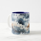Blaue Wolken Regentag  Zweifarbige Tasse (Vorderseite Links)