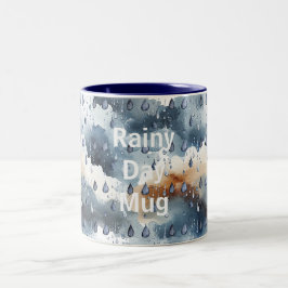 Blaue Wolken Regentag  Zweifarbige Tasse