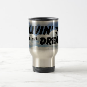 Blaue Wolken-Reise-Tasse Reisebecher