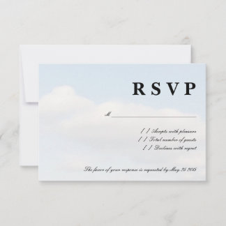 Blaue Wolken UAWG Hochzeitskarten RSVP Karte