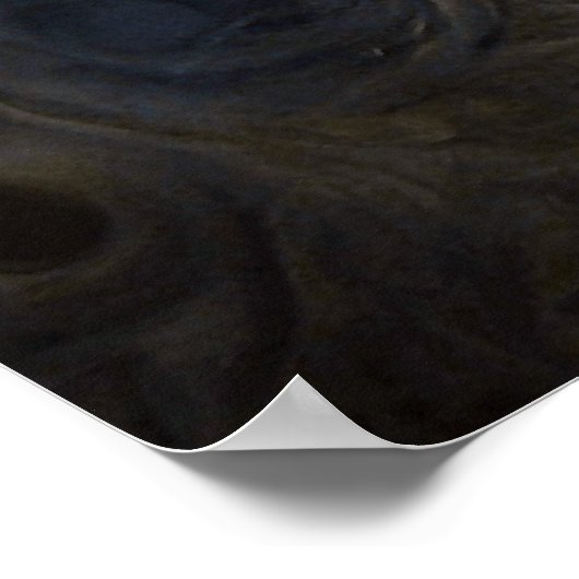 Blaue Wolken wirbeln im Planeten Jupiter Juno Cam Poster (Ecke)