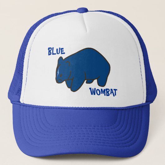 Blaue Wombat Kappe (Vorderseite)