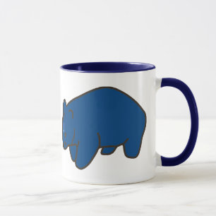 Blaue Wombat Keramik-Tasse Tasse