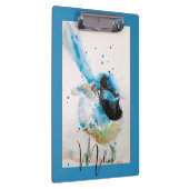 Blaue Wren-Aquarellmalerei Australische Vögel Klemmbrett (Rechts)